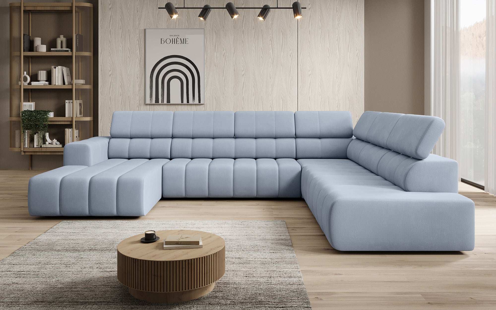 Designer Sofa Aurora Maxi mat elektrëscher Sëtzerweiderung