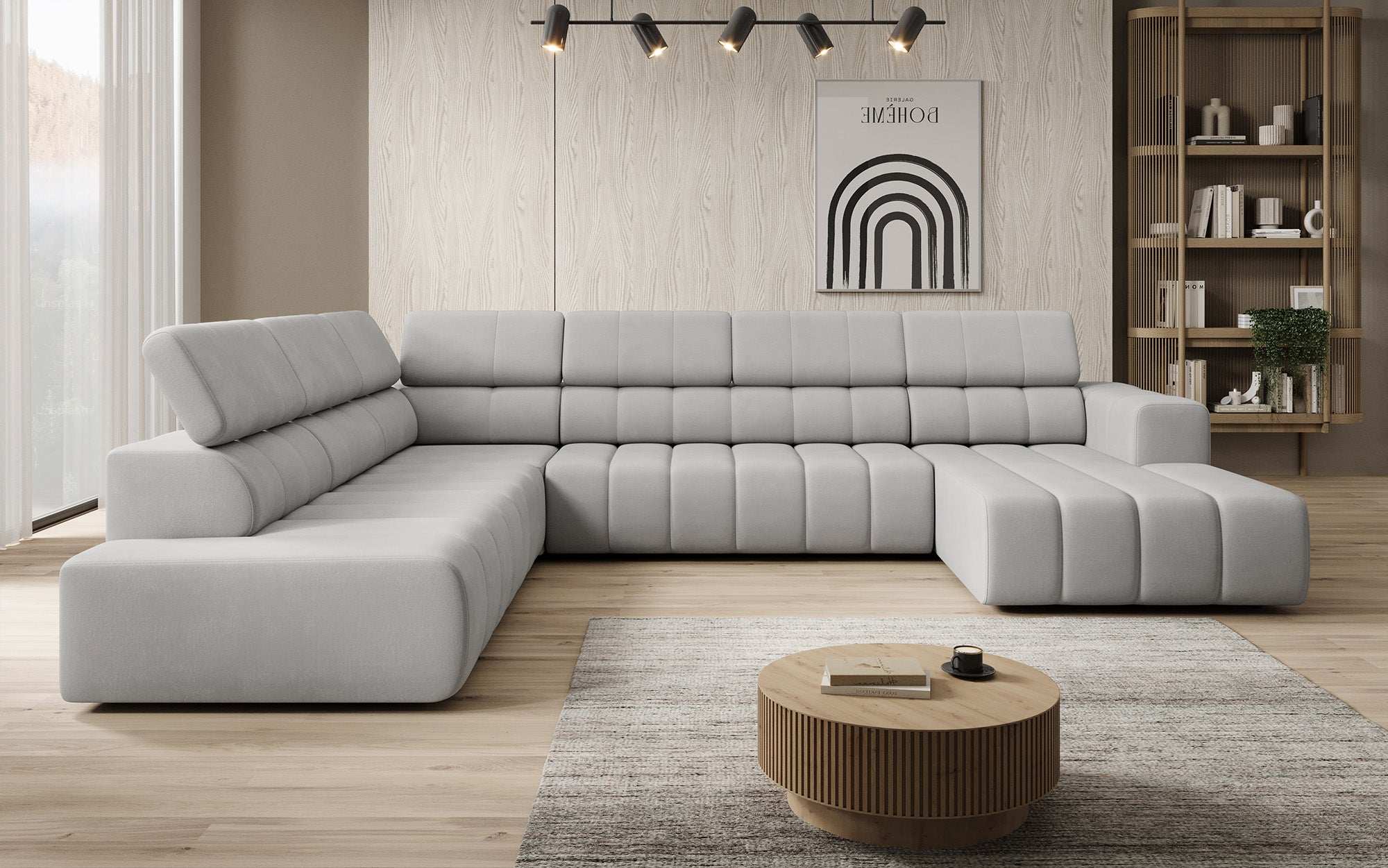 Designer Sofa Aurora Maxi mat elektrëscher Sëtzerweiderung