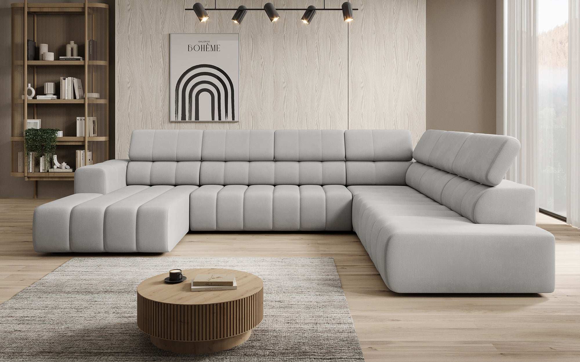 Designer Sofa Aurora Maxi mat elektrëscher Sëtzerweiderung
