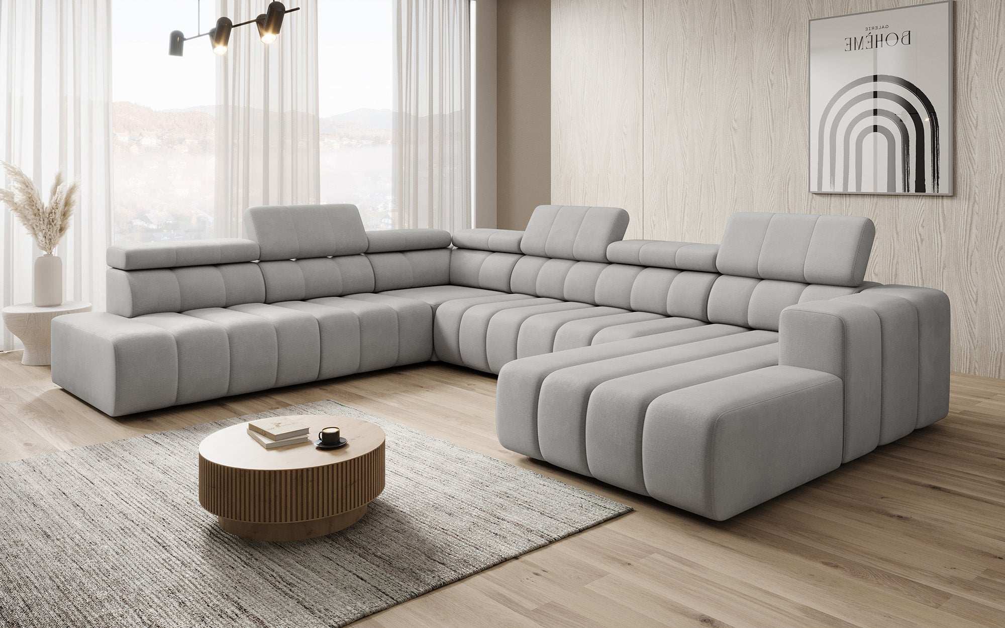 Designer Sofa Aurora Maxi mat elektrëscher Sëtzerweiderung