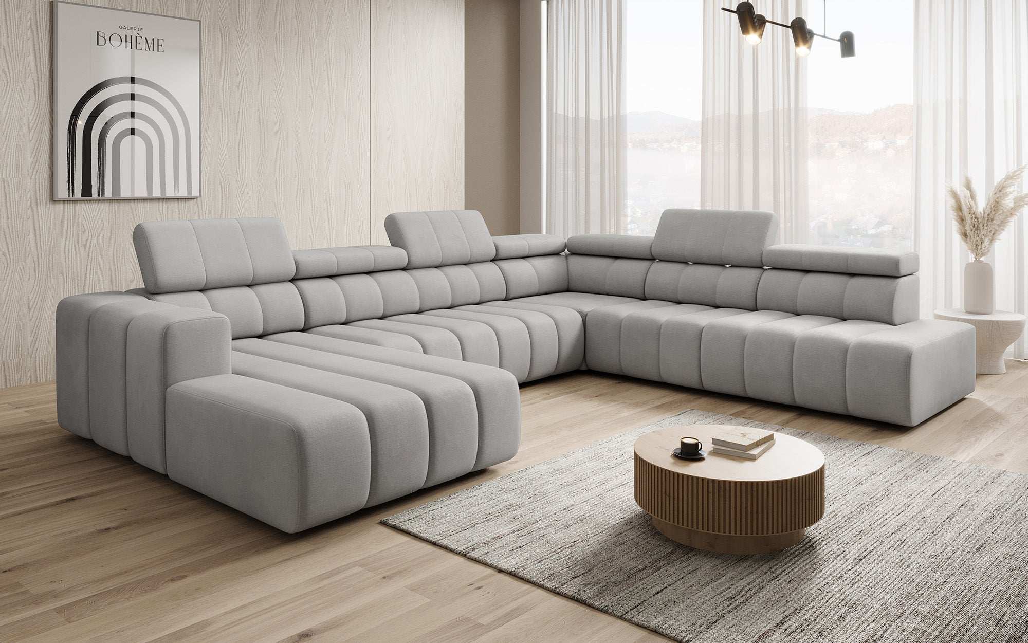 Designer Sofa Aurora Maxi mat elektrëscher Sëtzerweiderung