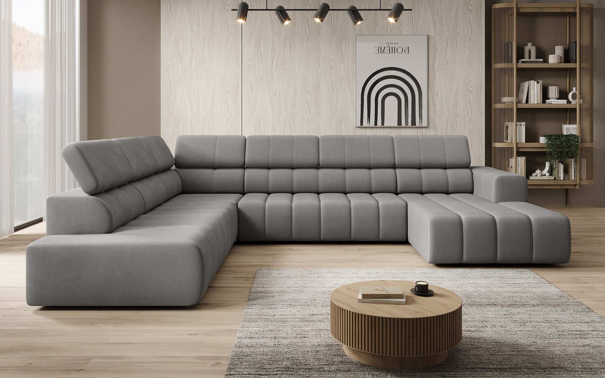 Designer Sofa Aurora Maxi mat elektrëscher Sëtzerweiderung