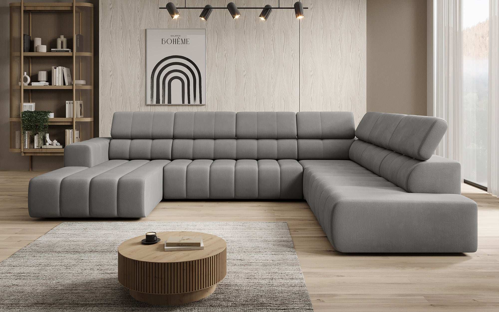 Designer Sofa Aurora Maxi mat elektrëscher Sëtzerweiderung
