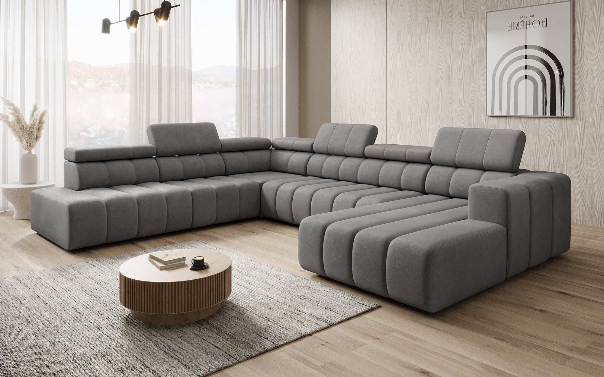 Designer Sofa Aurora Maxi mat elektrëscher Sëtzerweiderung