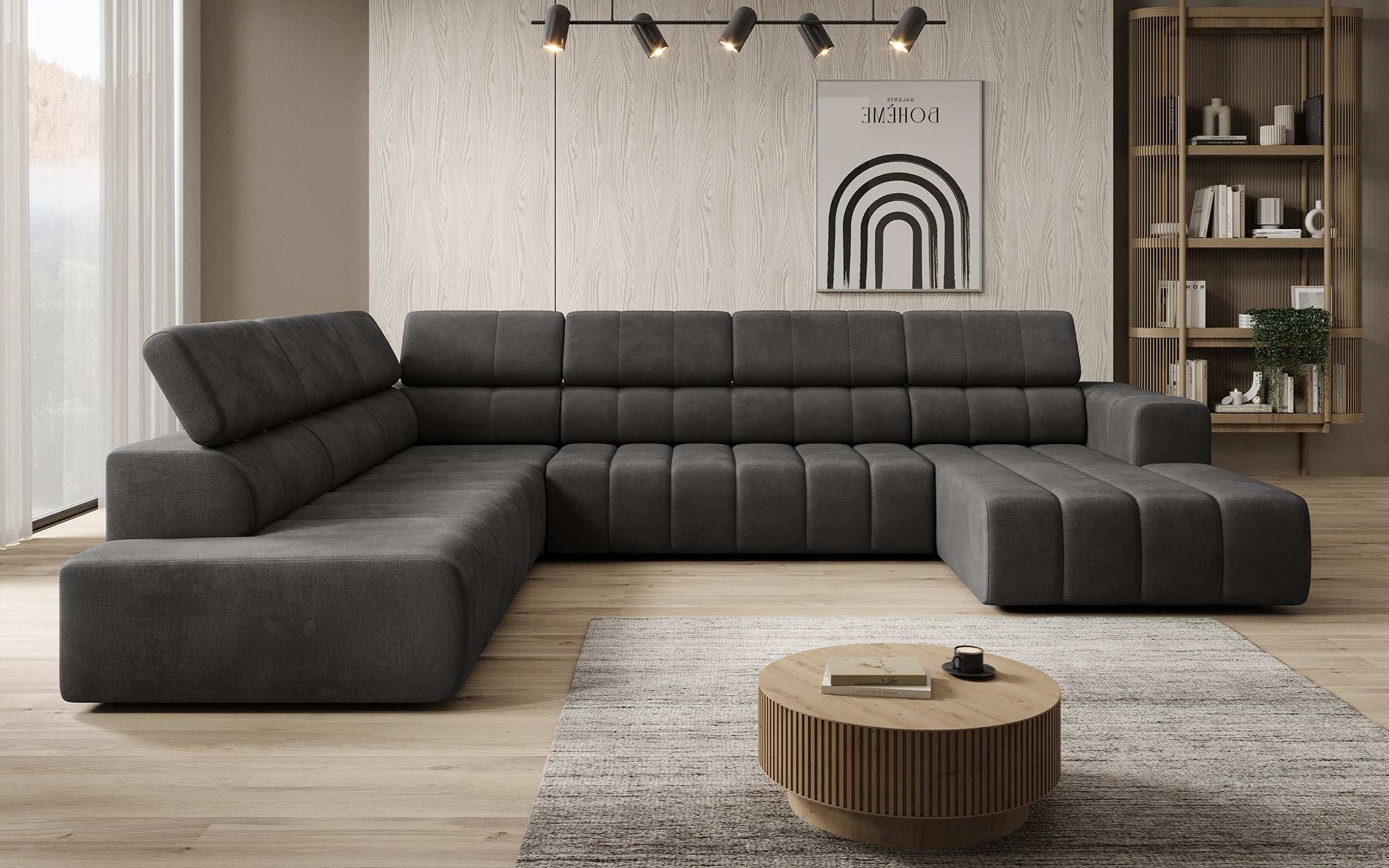 Designer Sofa Aurora Maxi mat elektrëscher Sëtzerweiderung