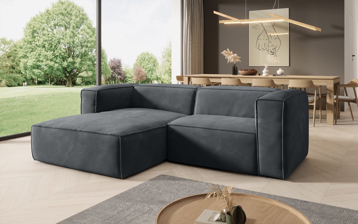 Designer Sofa Comfy L Mini aus Samt