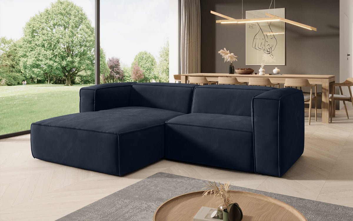 Designer Sofa Comfy L Mini aus Samt