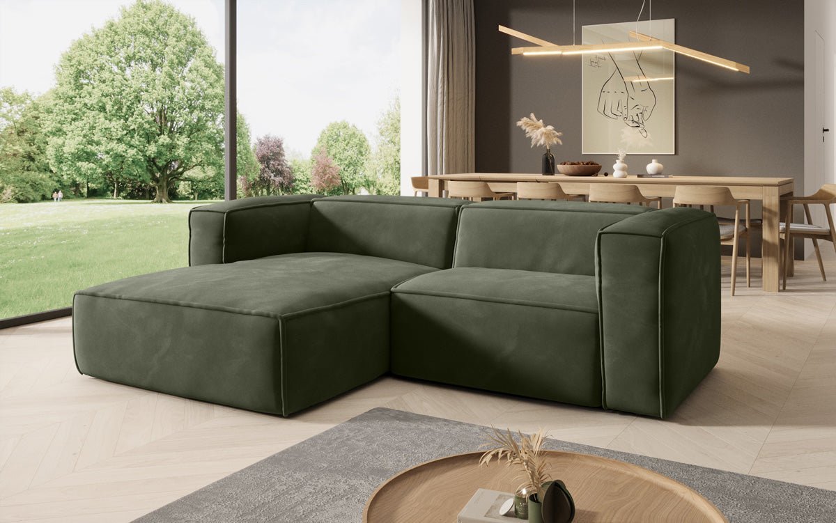 Designer Sofa Comfy L Mini aus Samt