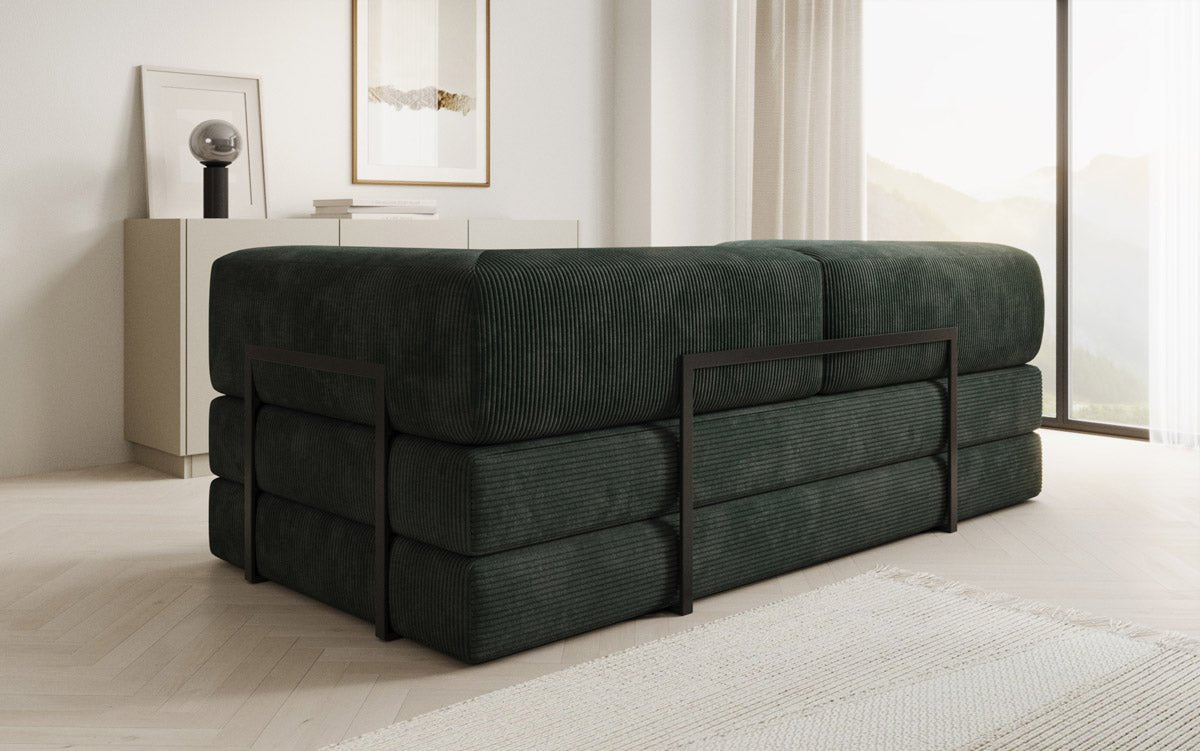 Designer Sofa Lazy 3 Sëtzer aus Cord