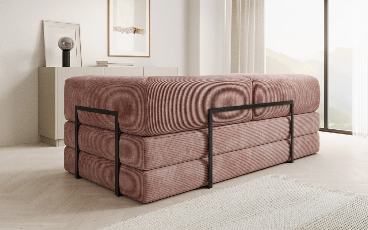 Designer Sofa Lazy 3 Sëtzer aus Cord