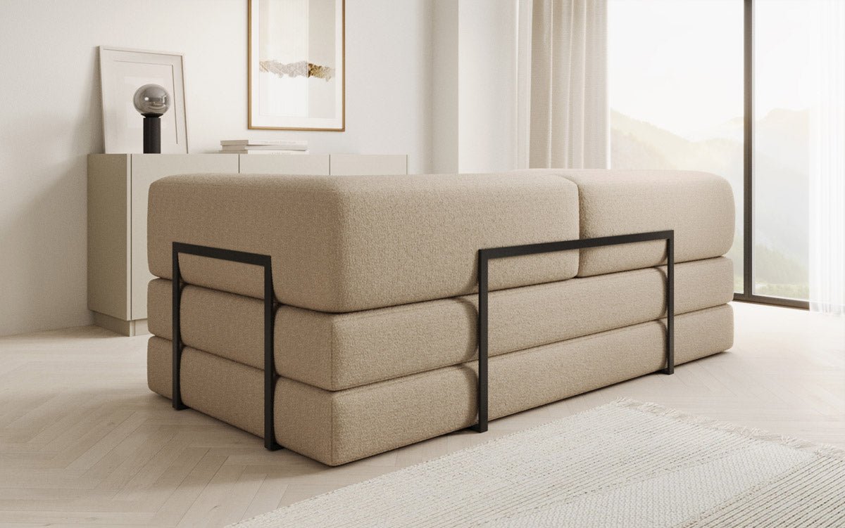 Designer Sofa Lazy 3 Sëtzer a Bouclé
