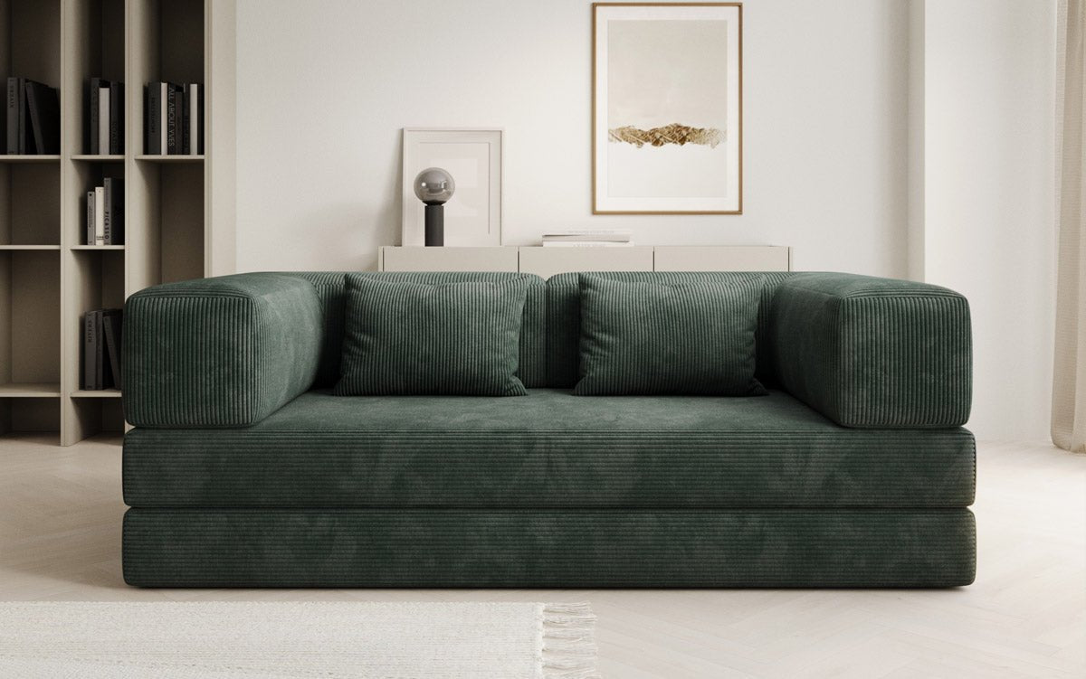 Designer Sofa Lazy 3 Sëtzer aus Cord