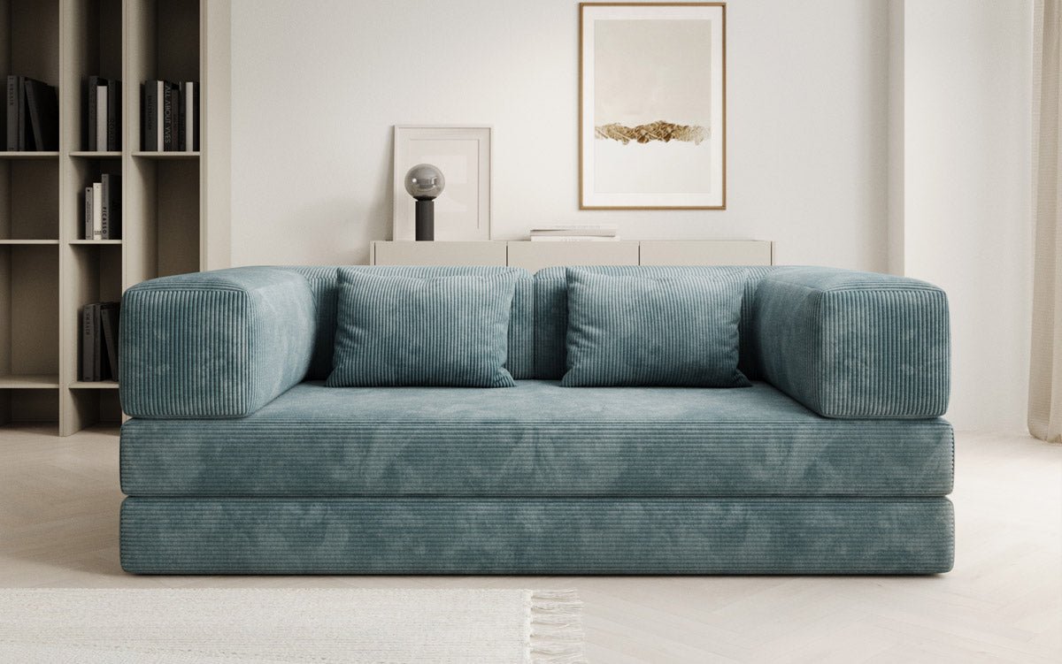 Designer Sofa Lazy 3 Sëtzer aus Cord