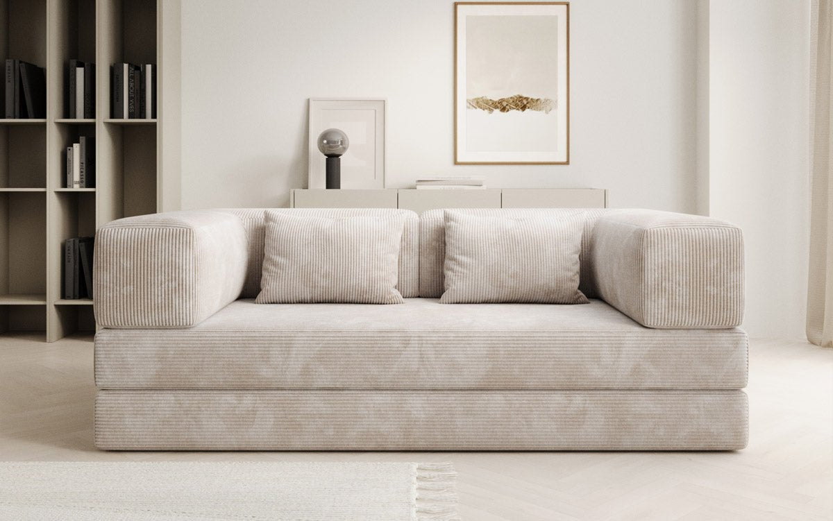 Designer Sofa Lazy 3 Sëtzer aus Cord