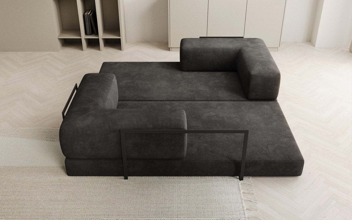 Designer Sofa Lazy 3 Sëtzer aus Cord