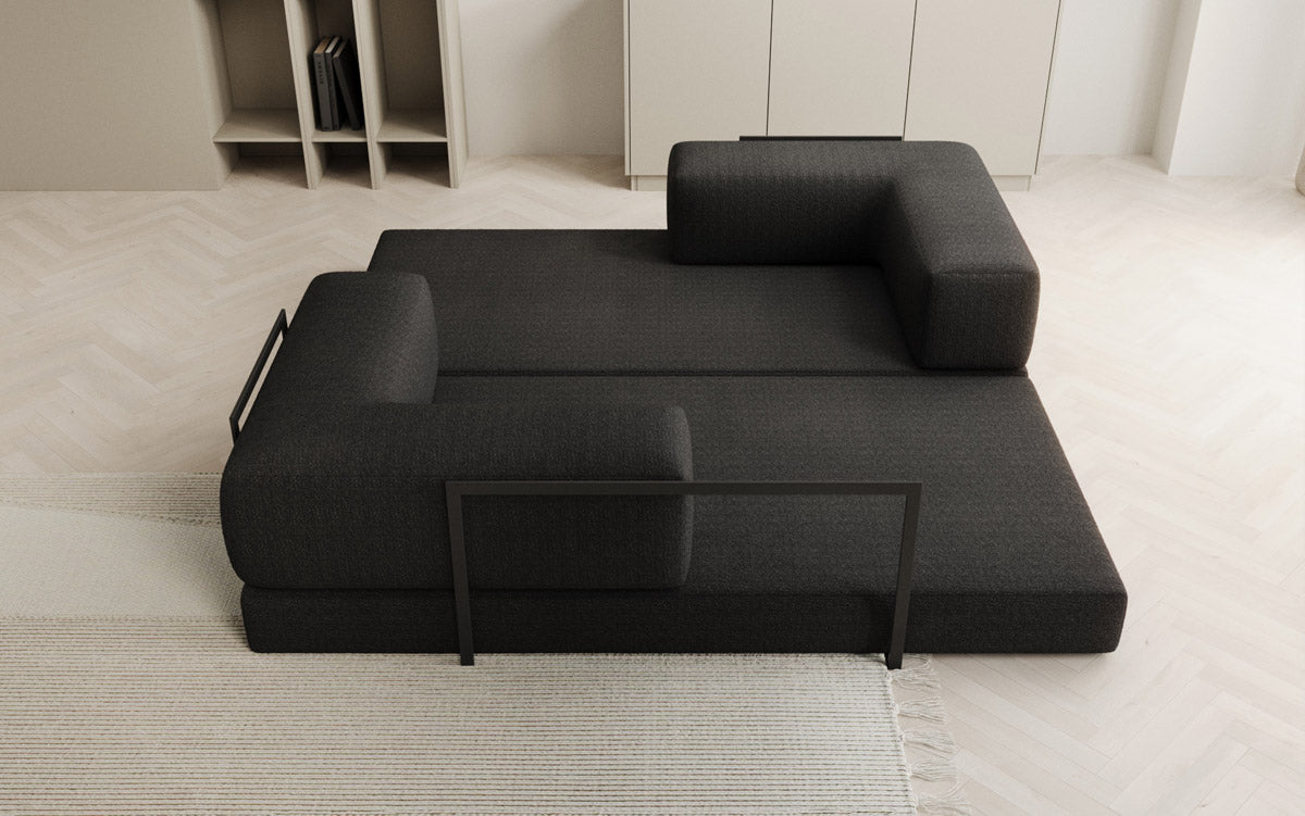 Designer Sofa Lazy 3 Sëtzer a Bouclé