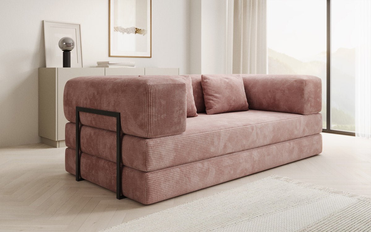 Designer Sofa Lazy 3 Sëtzer aus Cord