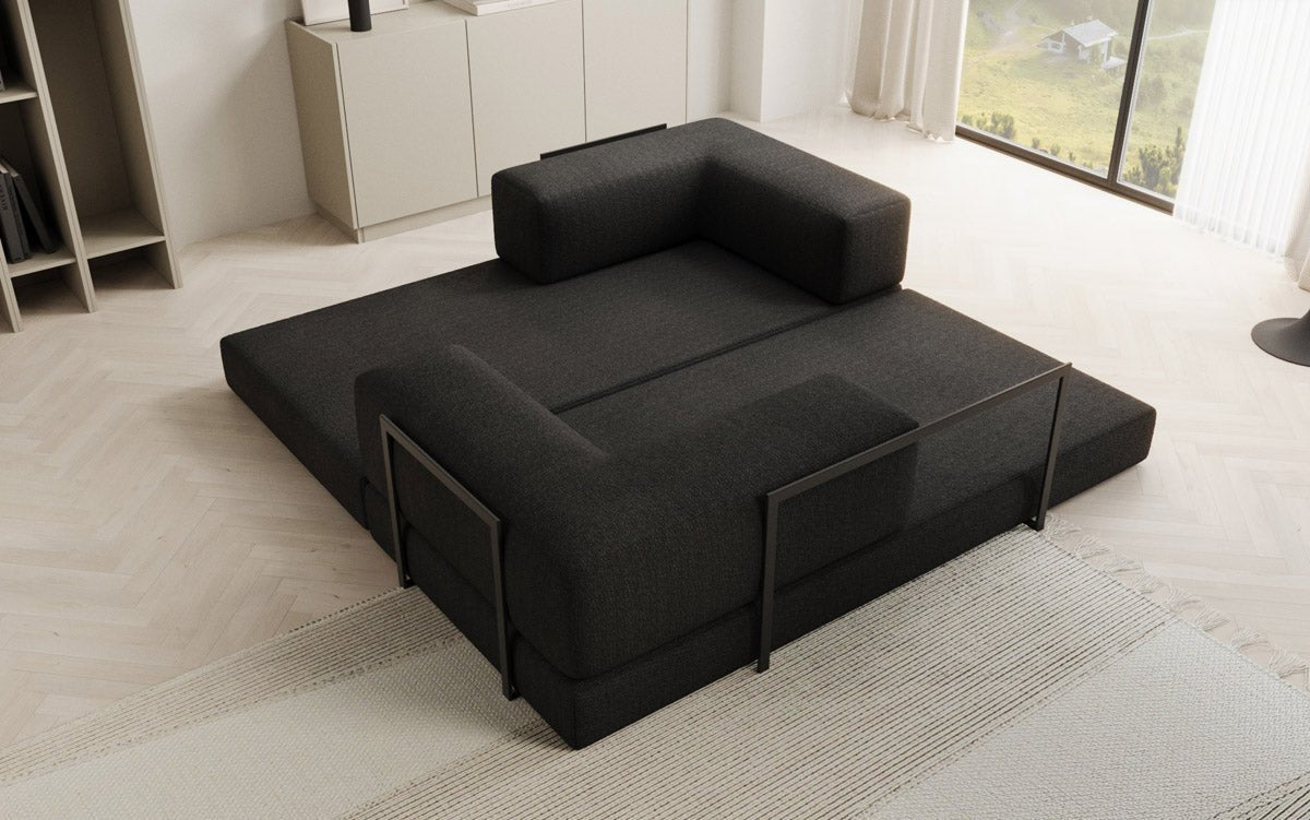 Designer Sofa Lazy 3 Sëtzer a Bouclé