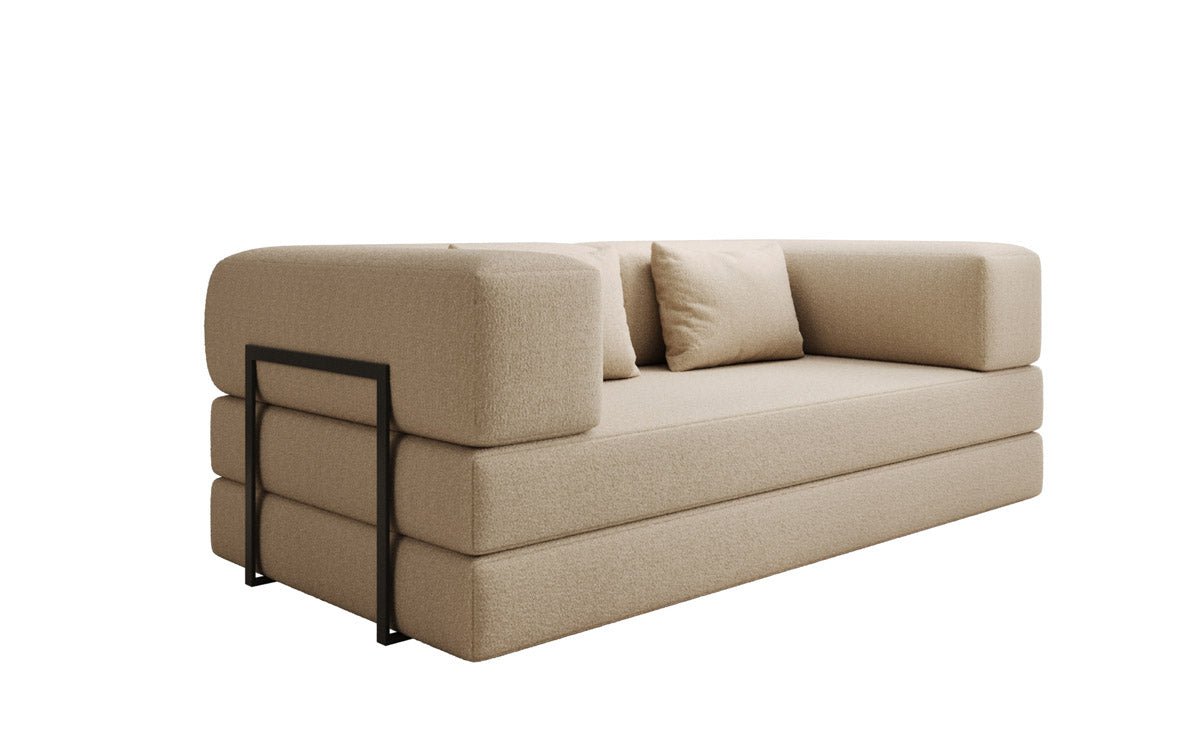 Designer Sofa Lazy 3 Sëtzer a Bouclé