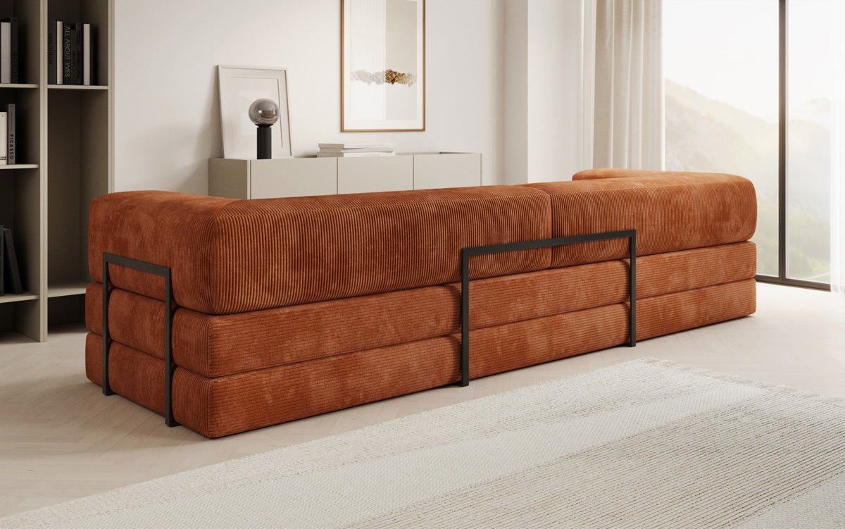 Designer Sofa Lazy 3 Sëtzer XXL a Kord