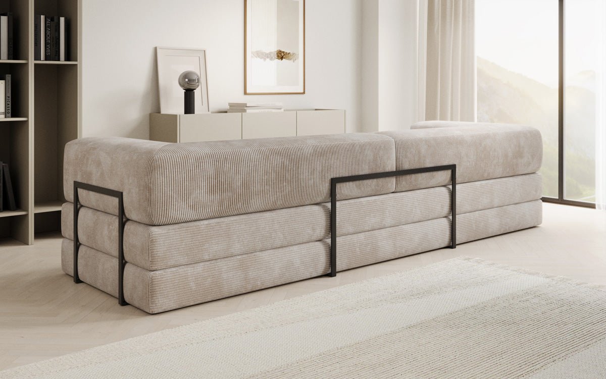 Designer Sofa Lazy 3 Sëtzer XXL a Kord