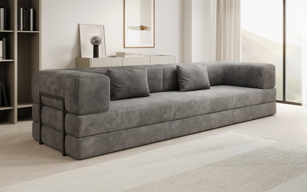 Designer Sofa Lazy 3 Sëtzer XXL a Kord