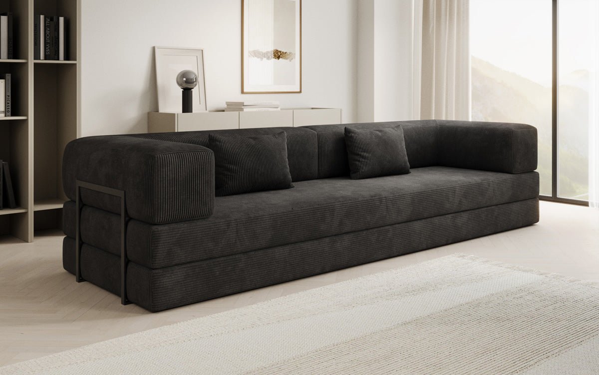 Designer Sofa Lazy 3 Sëtzer XXL a Kord