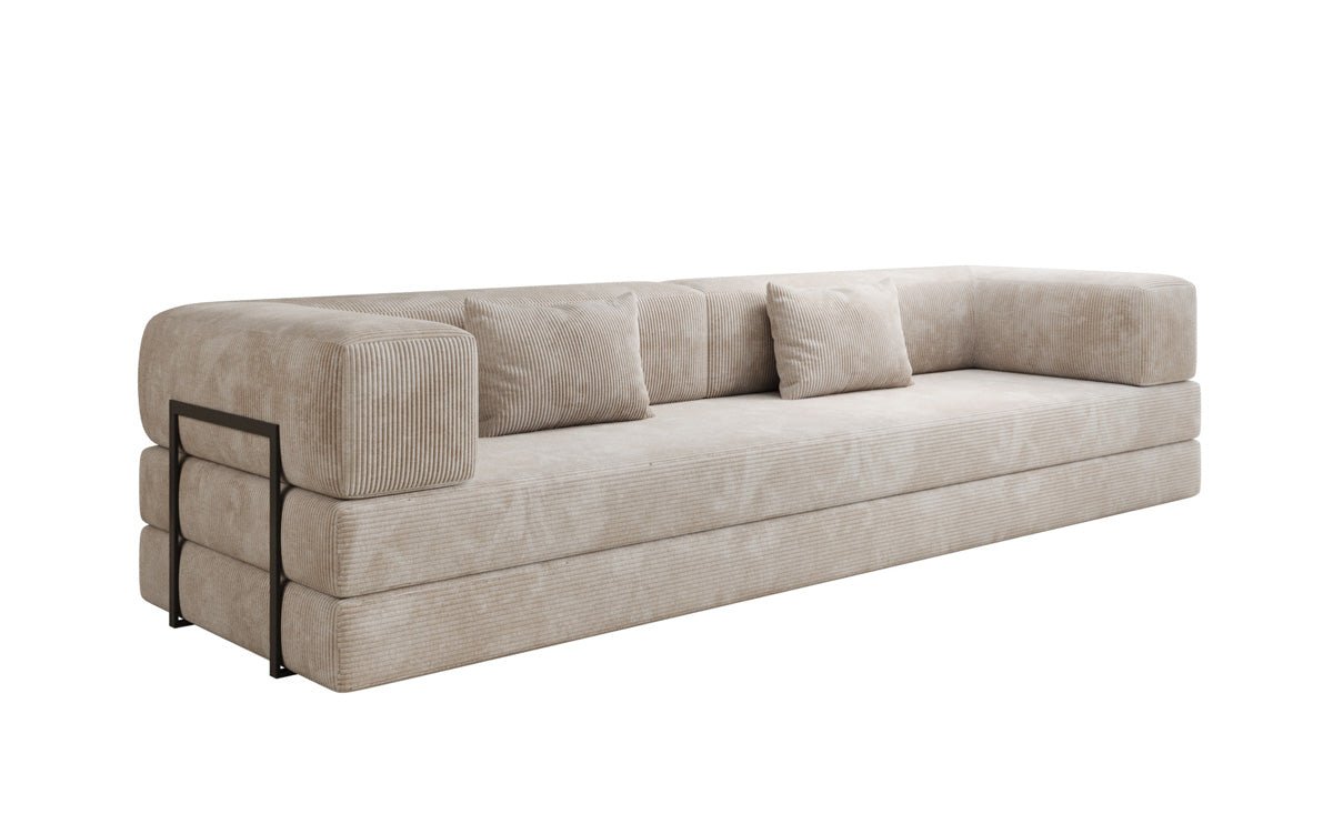 Designer Sofa Lazy 3 Sëtzer XXL a Kord