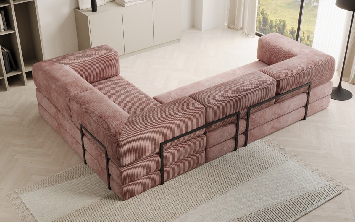 Canapé Designer Lazy L fermé en Cord