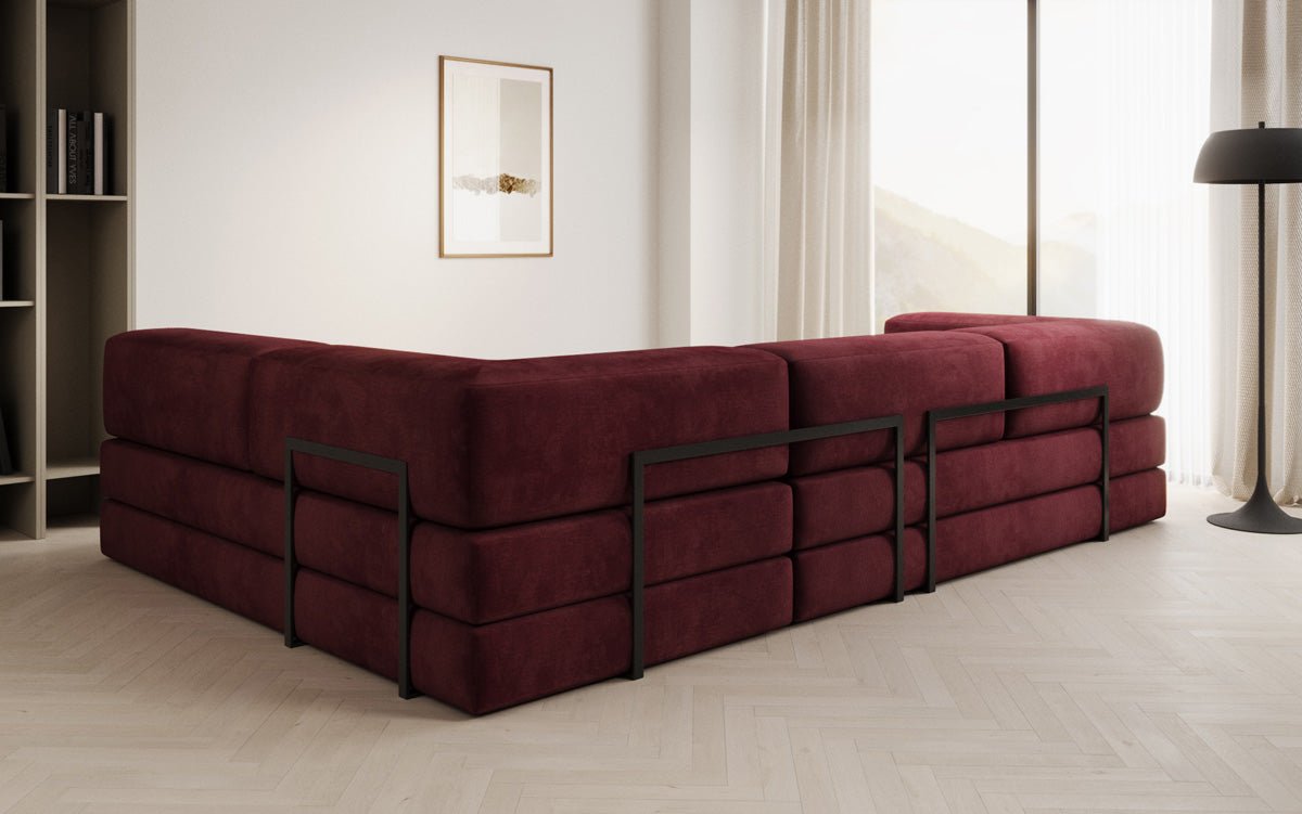 Designer Sofa Lazy L aus Samt