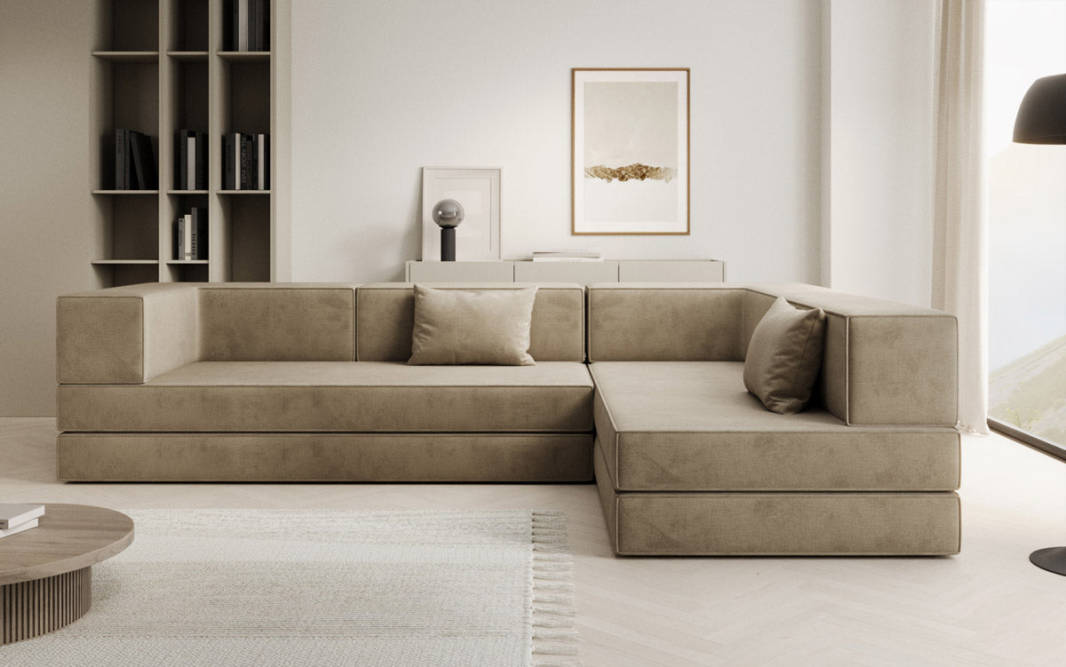 Designer Sofa Lazy L in Samt