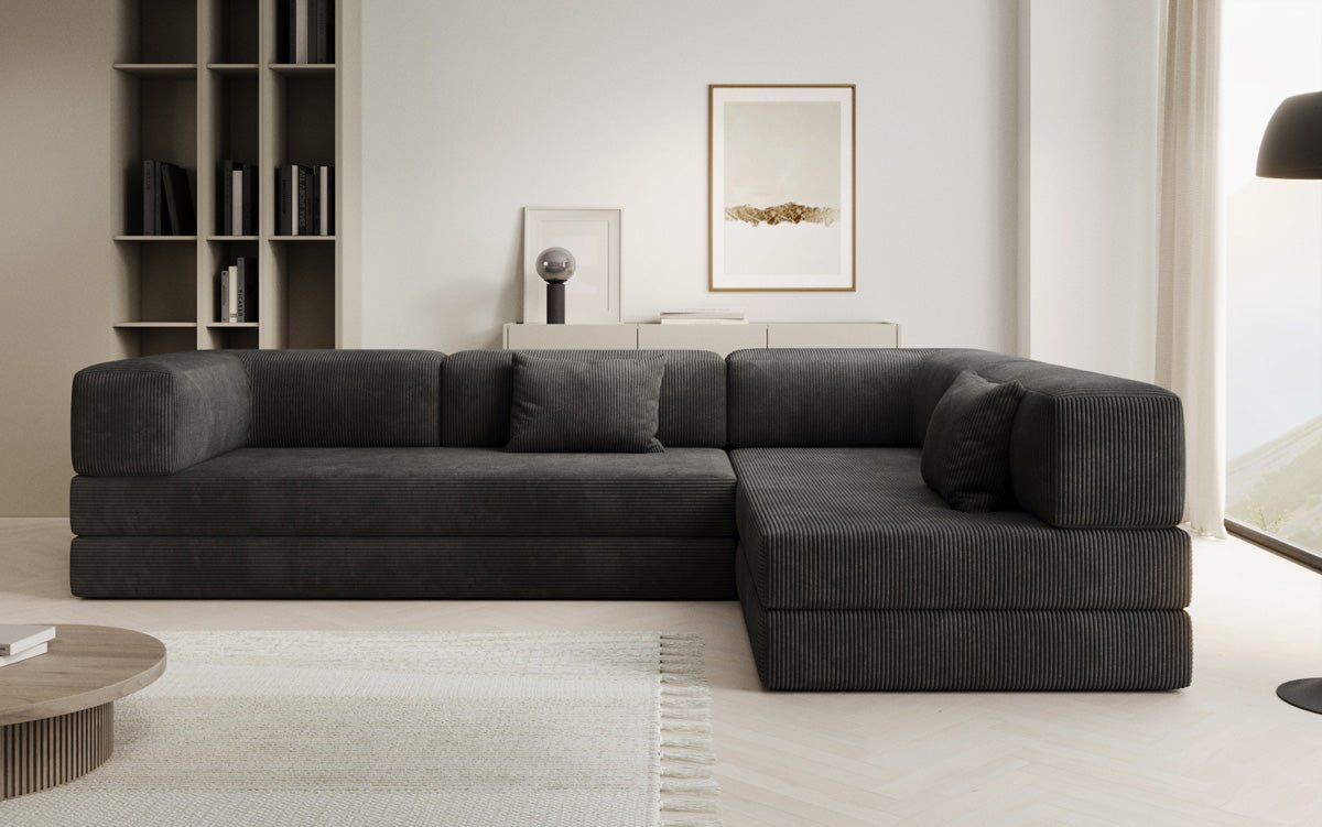 Designer Sofa Lazy L aus Cord