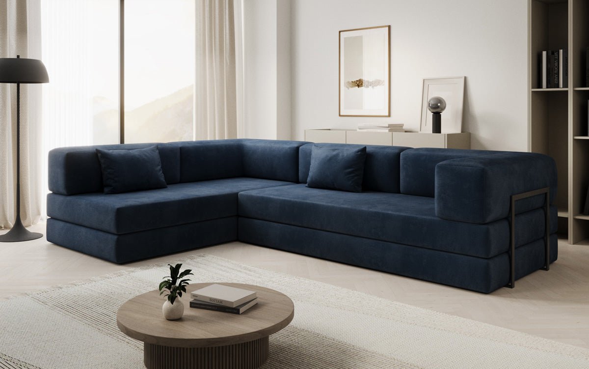 Designer Sofa Lazy L aus Samt