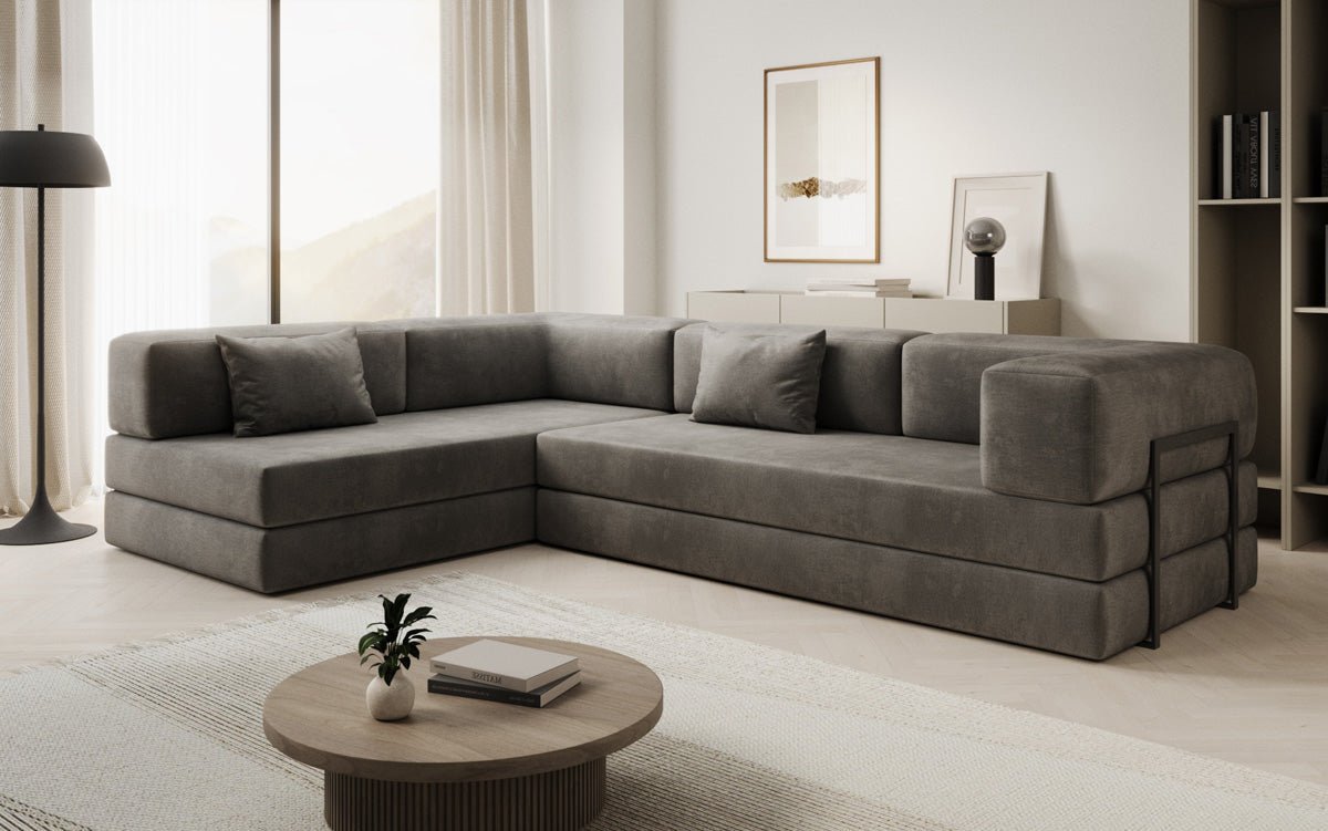 Designer Sofa Lazy L aus Samt