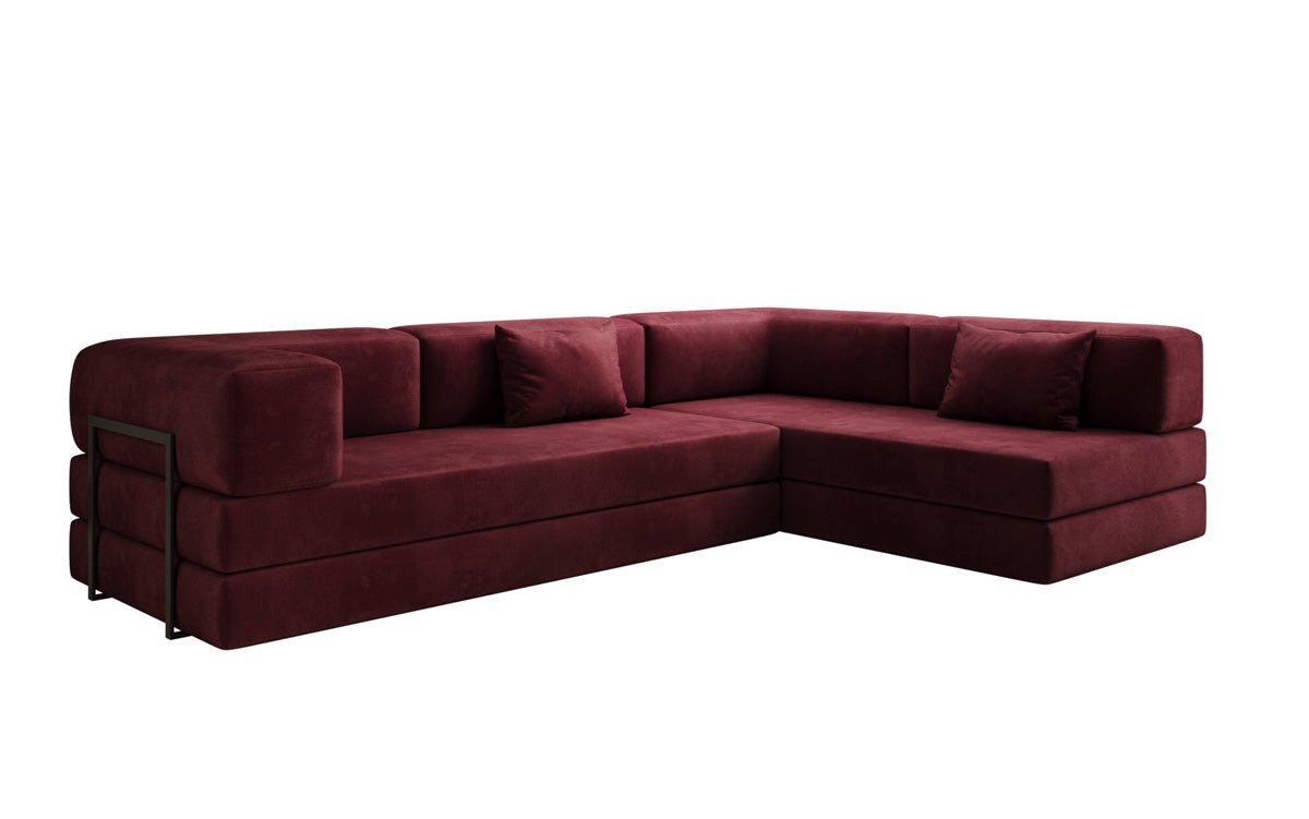 Designer Sofa Lazy L aus Samt