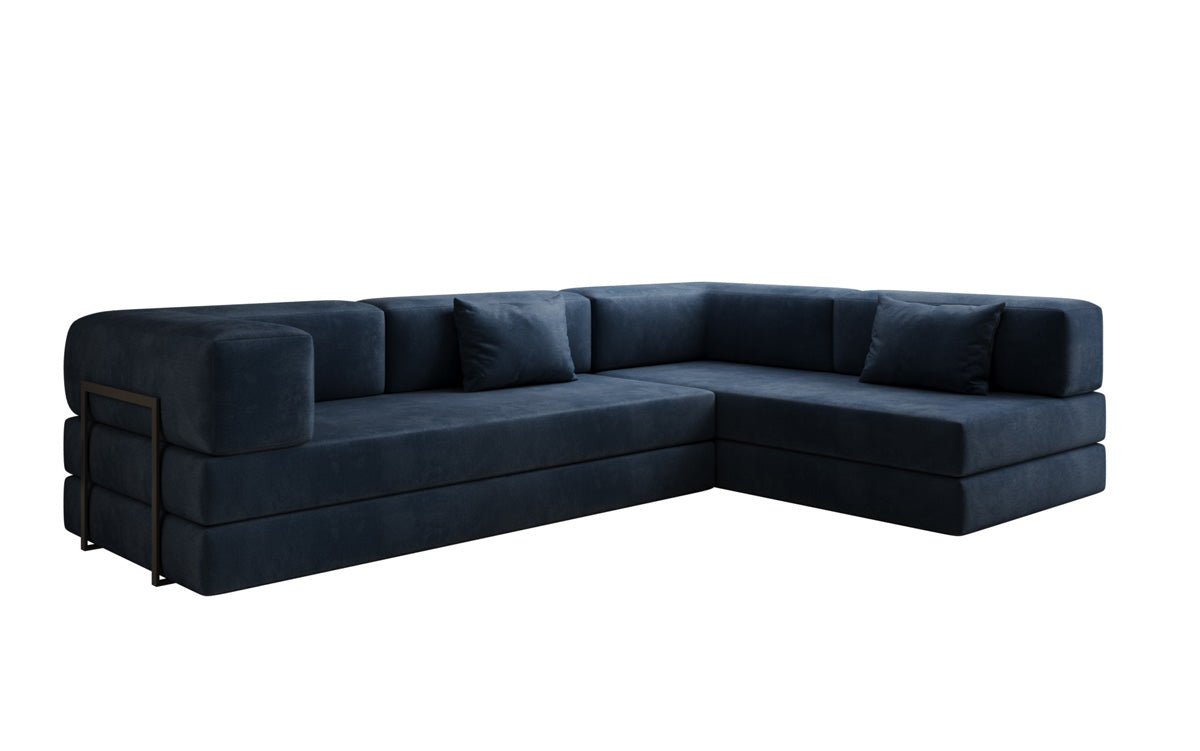 Designer Sofa Lazy L aus Samt