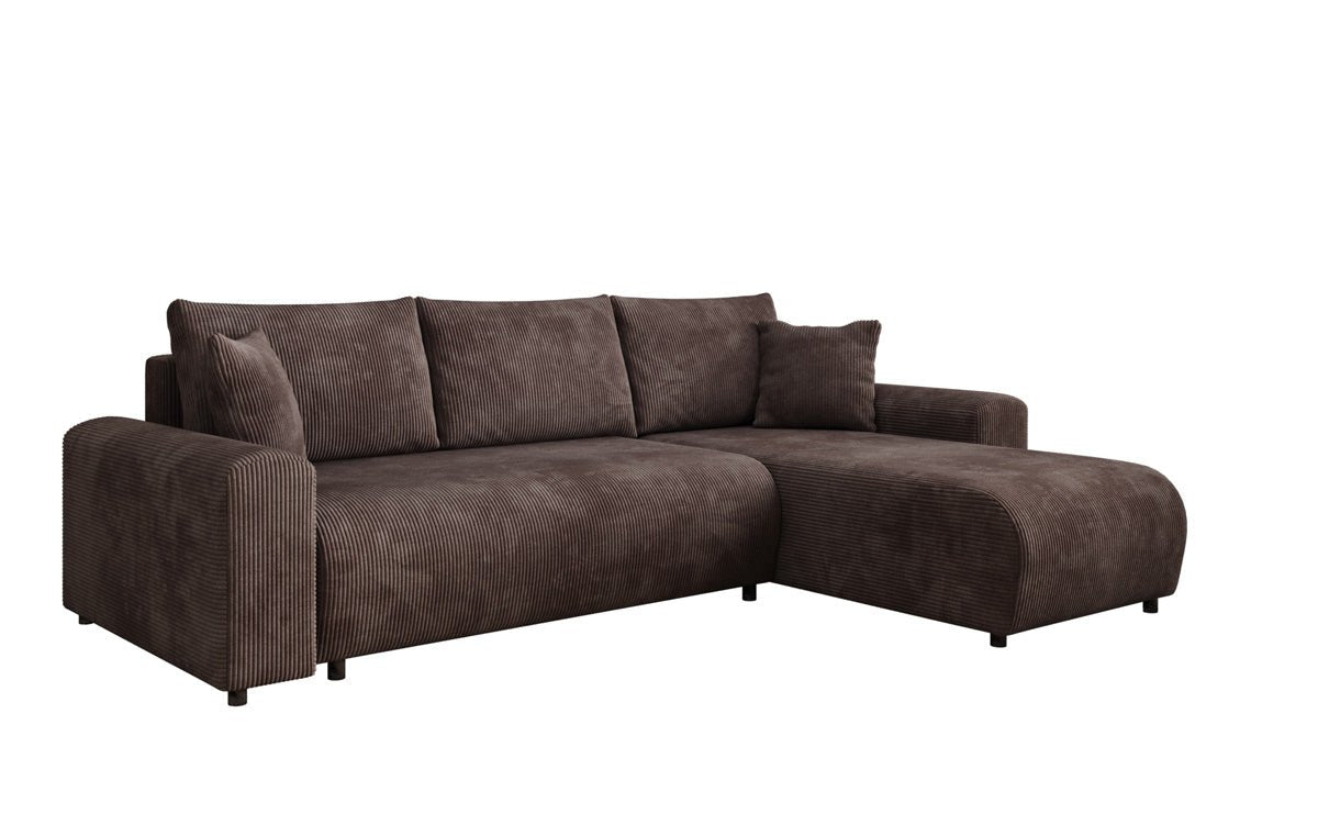 Designer Sofa Hanna mat Schlooffunktioun an Stauraum