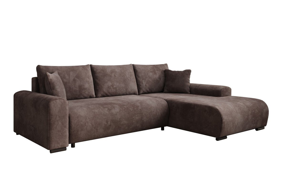 Designer Sofa Hanna mat Schlooffunktioun an Stauraum