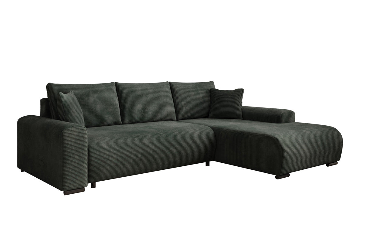 Designer Sofa Hanna mat Schlooffunktioun an Stauraum