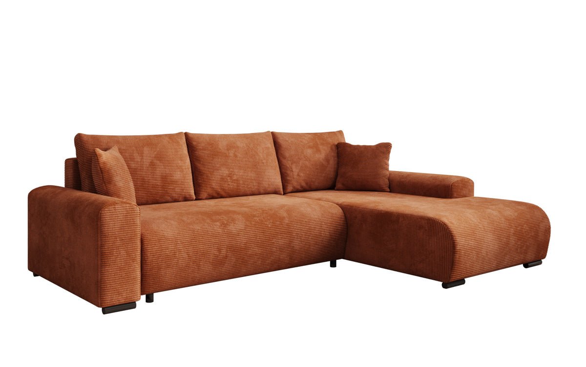Designer Sofa Hanna mat Schlooffunktioun an Stauraum