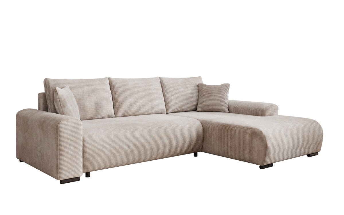 Designer Sofa Hanna mat Schlooffunktioun an Stauraum
