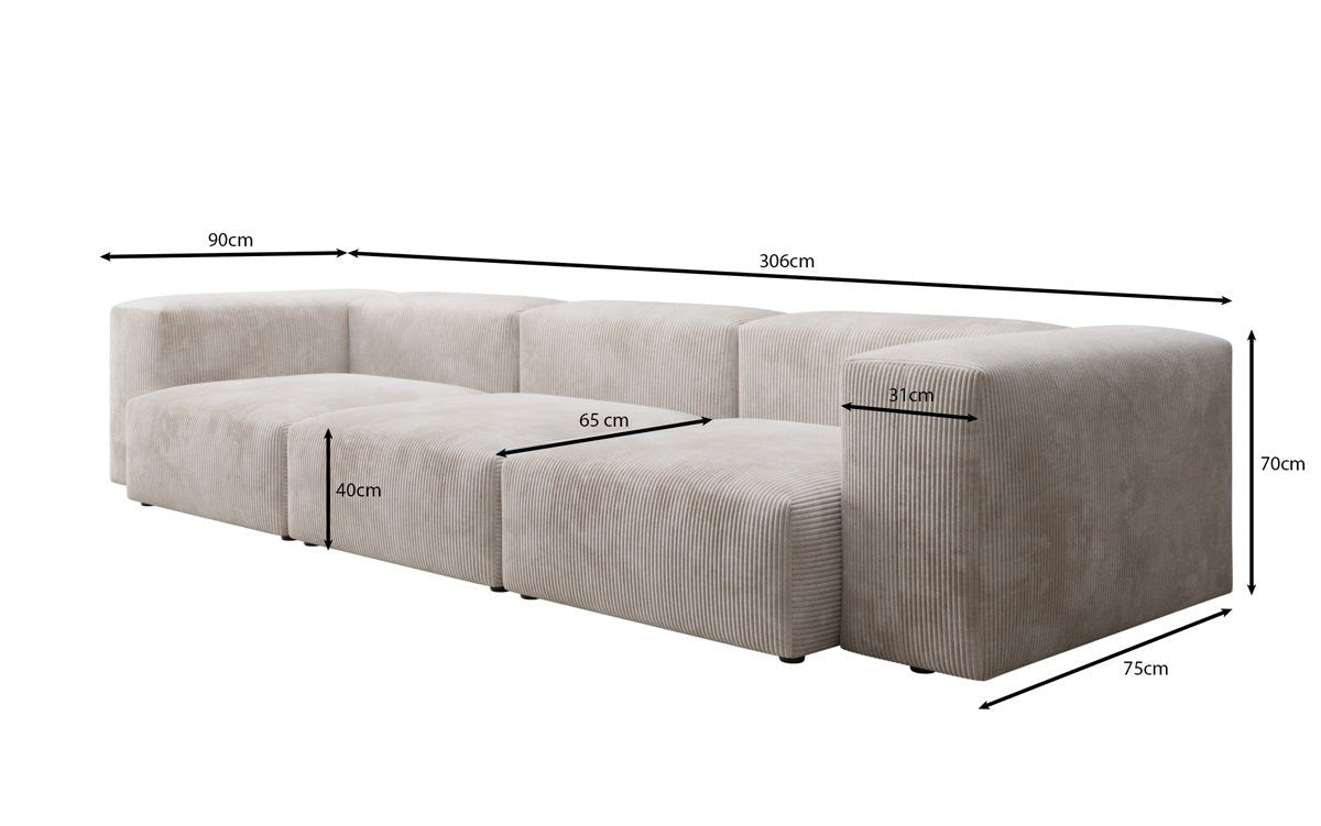 Designer 2 Sëtzer Sofa Snug a Cord