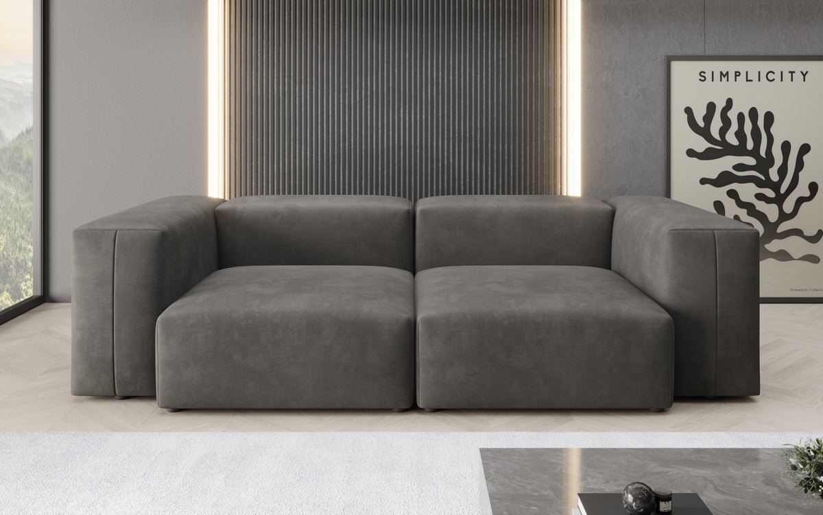 Designer 2 Sitzer Sofa Snug in Samt
