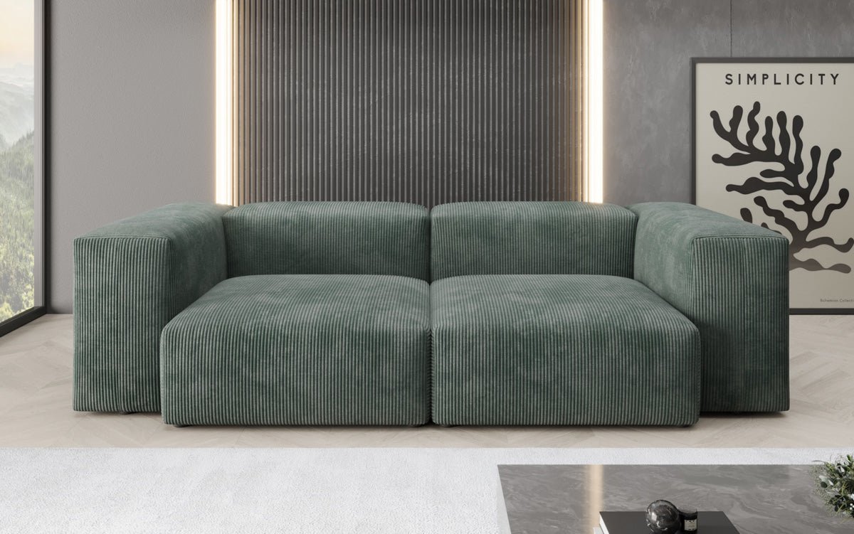 Designer 2 Sëtzer Sofa Snug a Cord