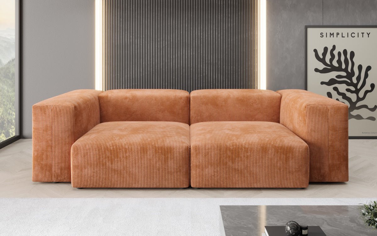 Designer 2 Sëtzer Sofa Snug a Cord