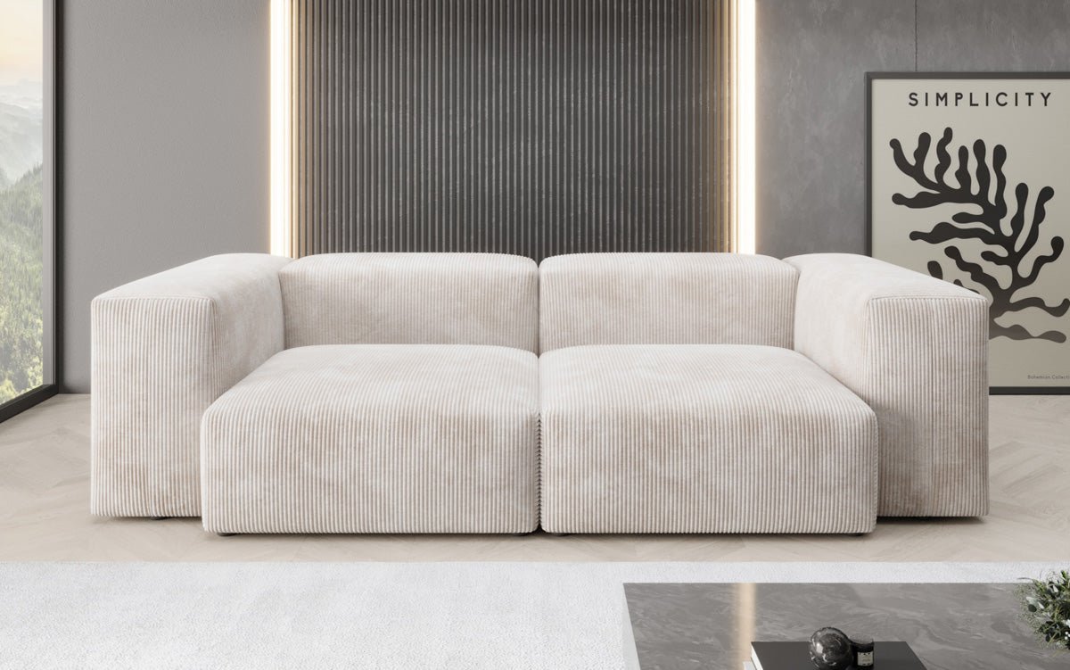 Designer 2 Sëtzer Sofa Snug a Cord