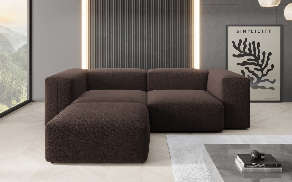 Designer L Sofa Snug Mini in Bouclé
