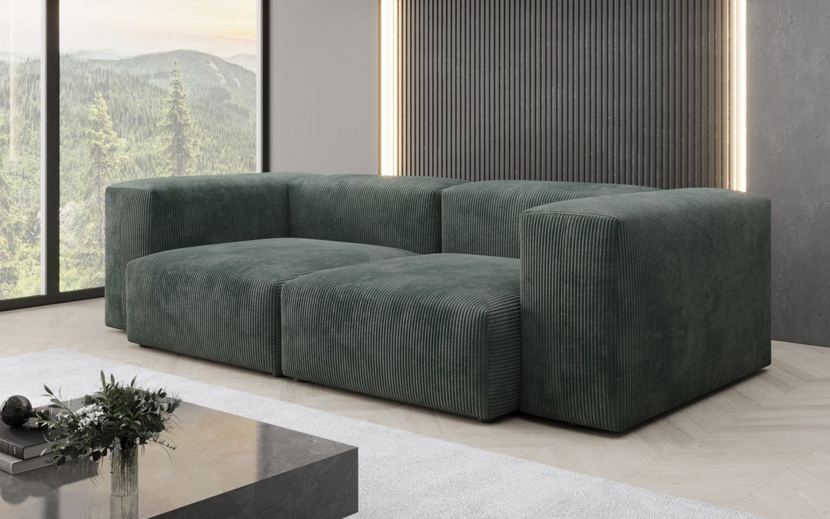 Designer 2 Sëtzer Sofa Snug a Cord