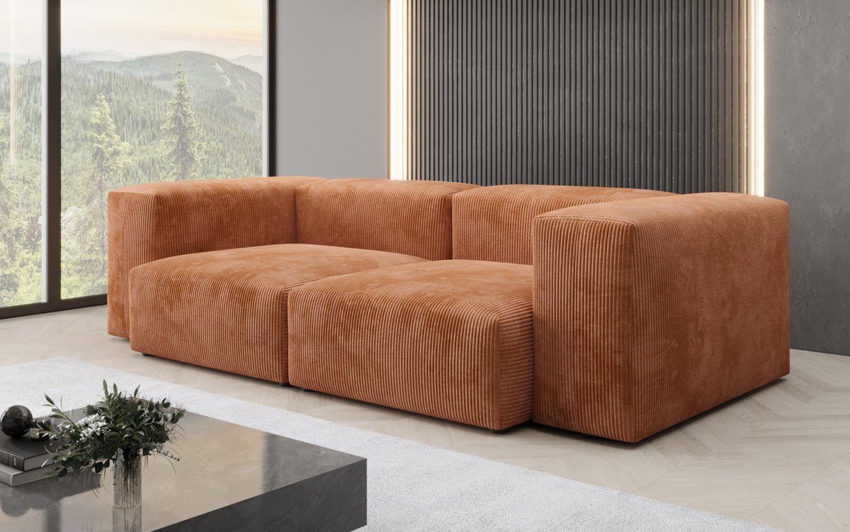 Designer 2 Sëtzer Sofa Snug a Cord