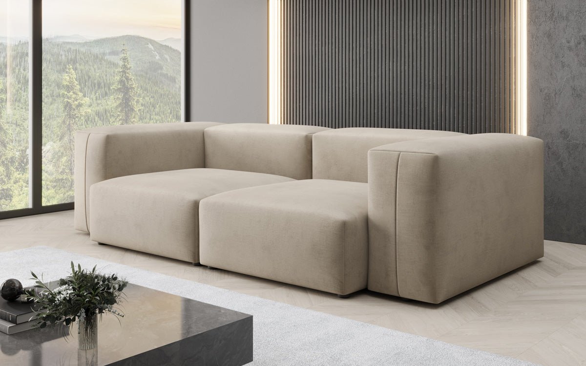 Designer 2 Sitzer Sofa Snug in Samt
